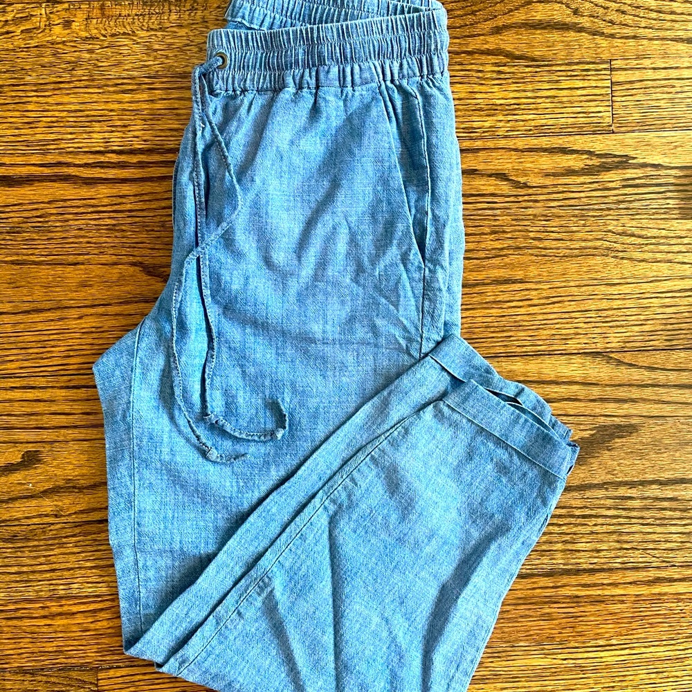 J.Crew Chambray Drawstring Pants. Size 0